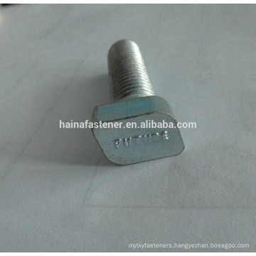 T bolt, rhombus head T type bolt, zinc plated T-shaped bolt